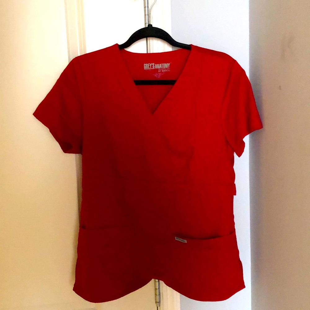 Grey’s Anatomy Red Scrub Top